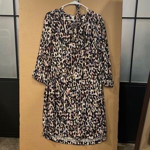 Leopard print long sleeve dress.